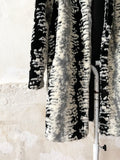 abstract monotone modacryl fur coat