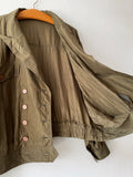 olive silk shirt jacket