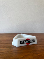 Vintage Martini Milk glass ashtray. FRANCE