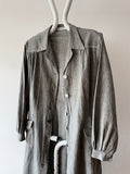 50-60's France cotton chambray dress/coat