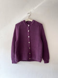 purple wool acrylic cardigan