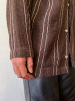 90s wool knit button up shirt