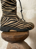 calf hair zeebra boots made in Italy