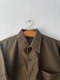 70s Open collar shirt. Brown