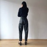 Lace up leather pants