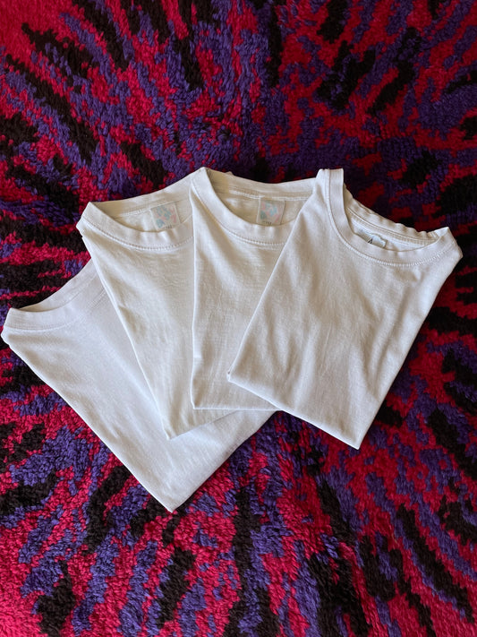Old White tee's 4p set. for woman
