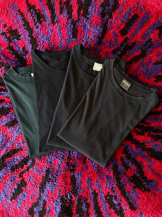 Old Black tee's 4p set. for men