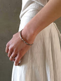 silver 925 bone chain bracelet