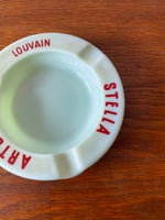 Vintage Milk Glass ashtray.louvain stella artois