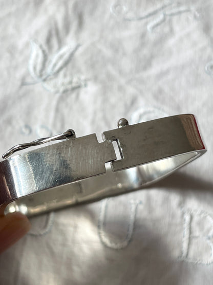 silver 925 chunky square bracelet