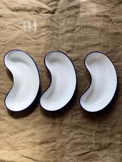 Czechoslovakia military enamel medical tray 3pc - A