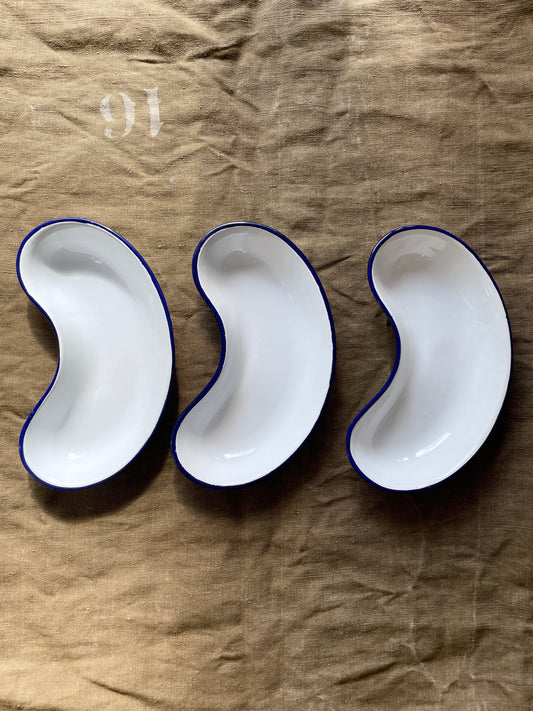 Czechoslovakia military enamel medical tray 3pc - A