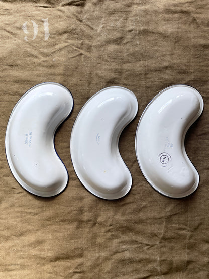 Czechoslovakia military enamel medical tray 3pc - A