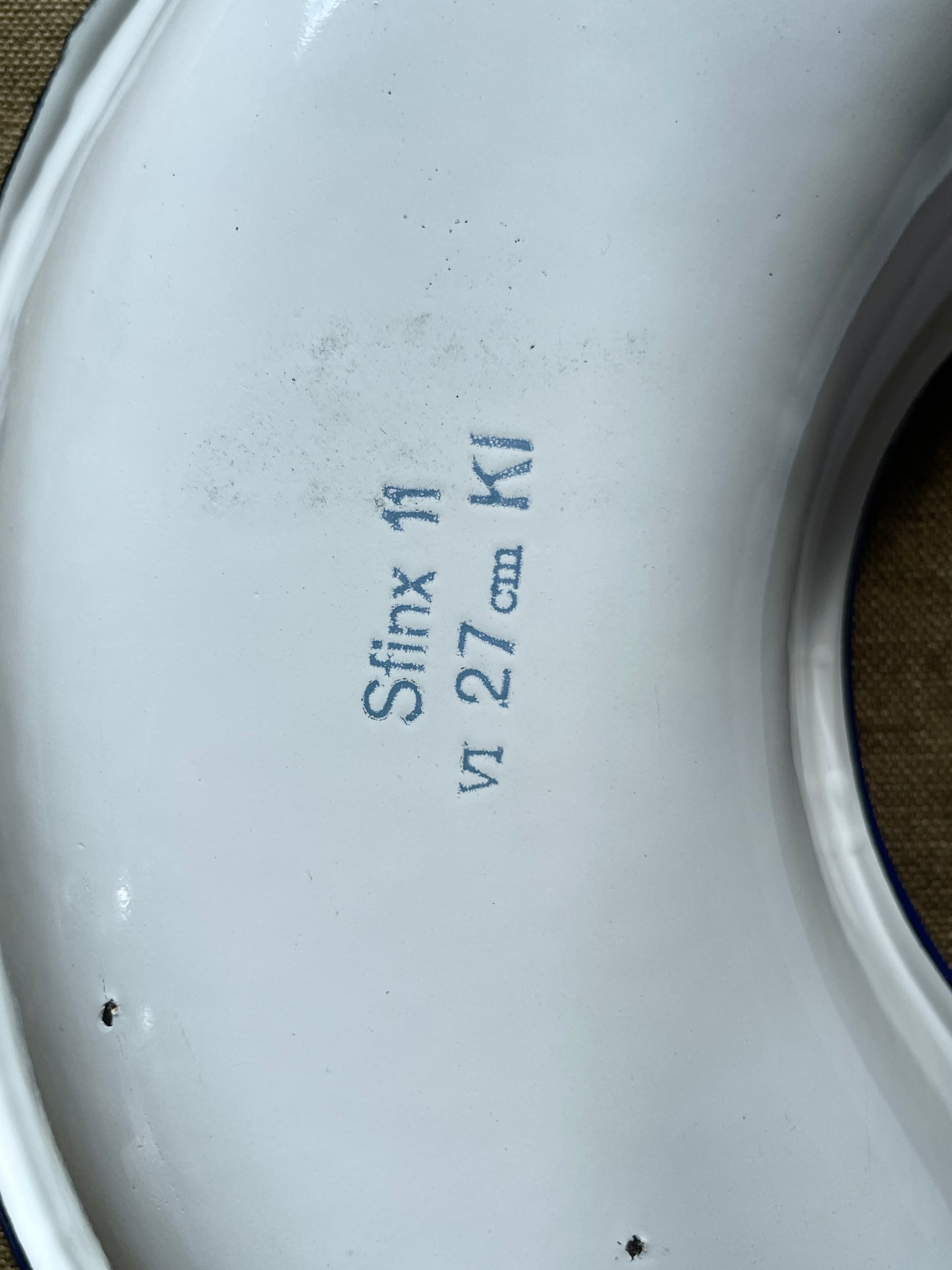 Czechoslovakia military enamel medical tray 3pc - A