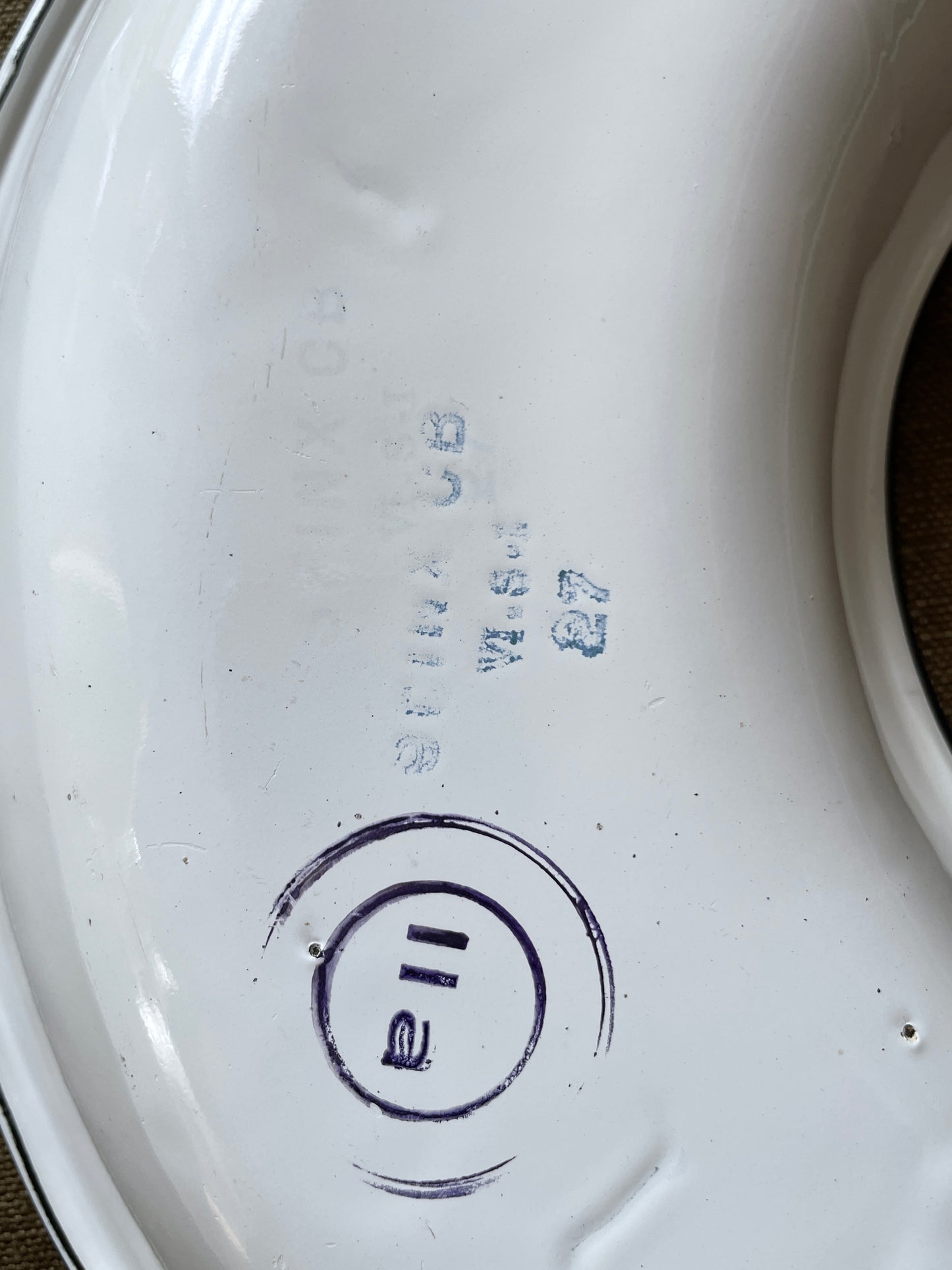 Czechoslovakia military enamel medical tray 3pc - A