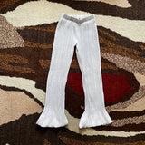 silver tulip flare pants