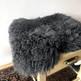 Gray mouton rug