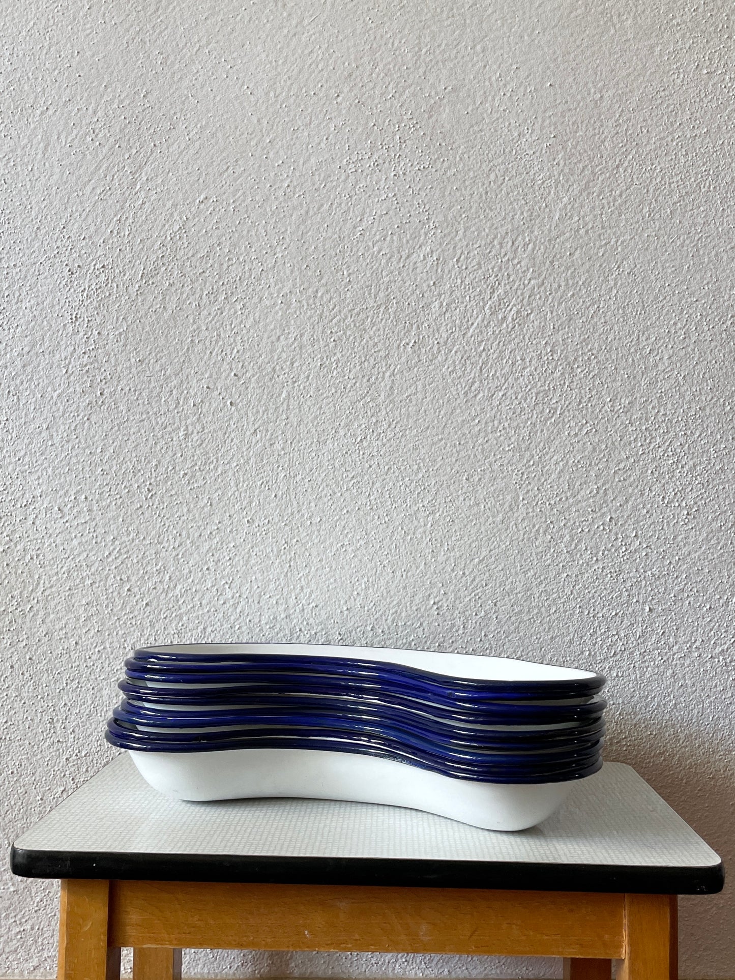 Czechoslovakia military enamel medical tray 3pc - A