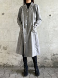 50-60's France cotton chambray dress/coat 黒シャン フランス フレンチ ヴィンテージ コットン