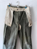 1920s-30s French work cotton pique trouser.