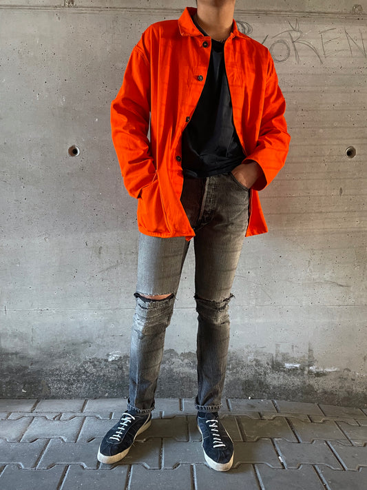 deep orange work jkt from the 1980's east germany.