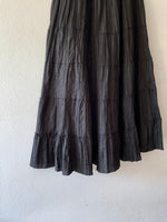 black tiered skirt