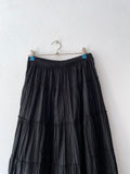 black tiered skirt