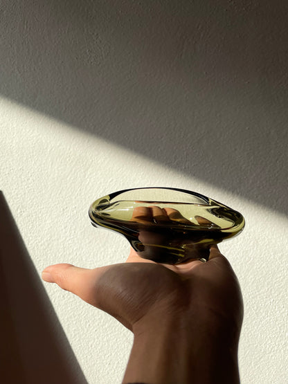 Bohemia glass ash tray, bowl