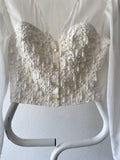 bead embroidery sheer top