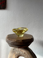 Bohemia glass ash tray, bowl - yellow