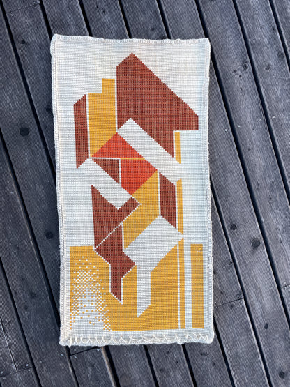 60s-70s mid century modern pile rug or tapestry