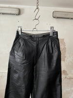 80s lamb leather 2tuck trouser