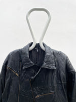 80s black leather jkt