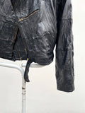 80s black leather jkt