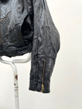 80s black leather jkt