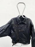 80s black leather jkt