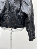 80s black leather jkt