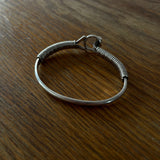 vintage hooked bangle, Mexico silver 925