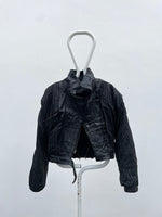 80s black leather jkt