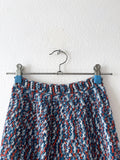mosaic blue mini skirt