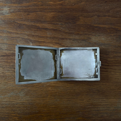 Antique silver cigarette case, Czechosklovakia 1920