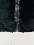 80s leather fur switching jkt