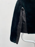 80s leather fur switching jkt