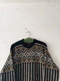 70’s Nordic sweater black