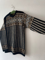 70’s Nordic sweater black