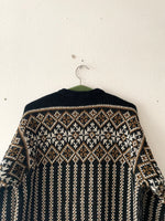 70’s Nordic sweater black