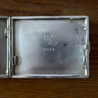 1894 Czechoslovakia antique 900 silver cigarette tobacco case