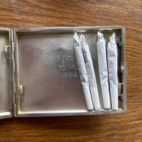 Antique silver cigarette case, Czechosklovakia 1894