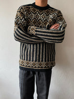 70’s Nordic sweater black