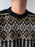 70’s Nordic sweater black